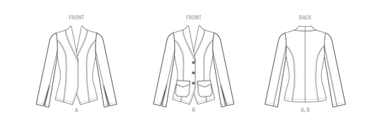 Butterick Schnittmuster  B7026 Damen Jacke von  Palmer/Pletsch Tammie Ponstler