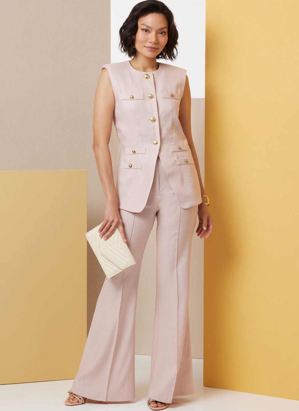 Butterick Schnittmuster  B7027 Damen Weste und Hose