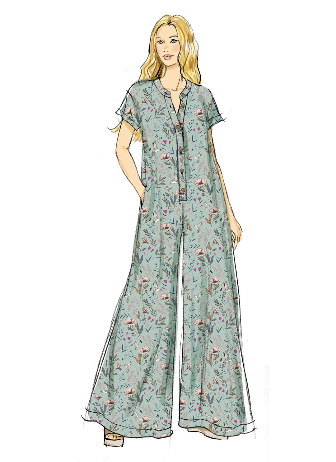 Butterick Schnittmuster  B7029 Damen Strick-Jumpsuit