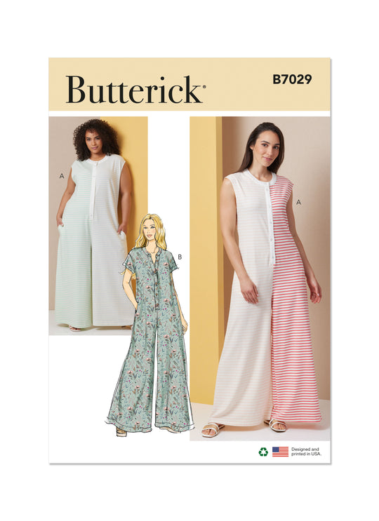 Butterick Schnittmuster  B7029 Damen Strick-Jumpsuit