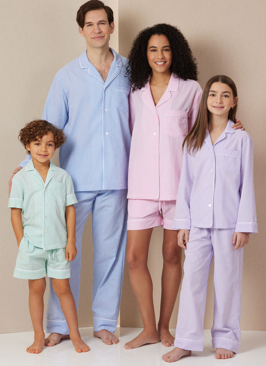 Butterick Schnittmuster  B7030 Hemden, Shorts und Hosen für Kinder und Erwachsene