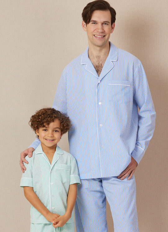 Butterick Schnittmuster  B7030 Hemden, Shorts und Hosen für Kinder und Erwachsene