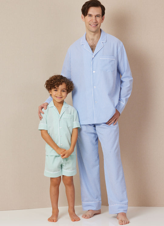 Butterick Schnittmuster  B7030 Hemden, Shorts und Hosen für Kinder und Erwachsene