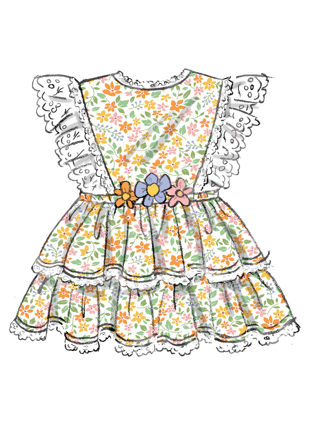 Butterick Schnittmuster  B7031 Baby Strampler und Fliege