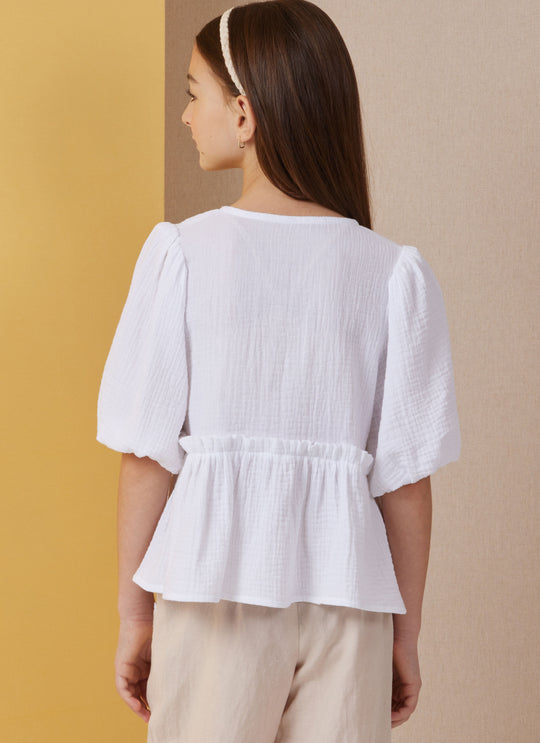 Butterick Schnittmuster  B7034 Kinder Oberteil, Shorts, Hose und Schärpe