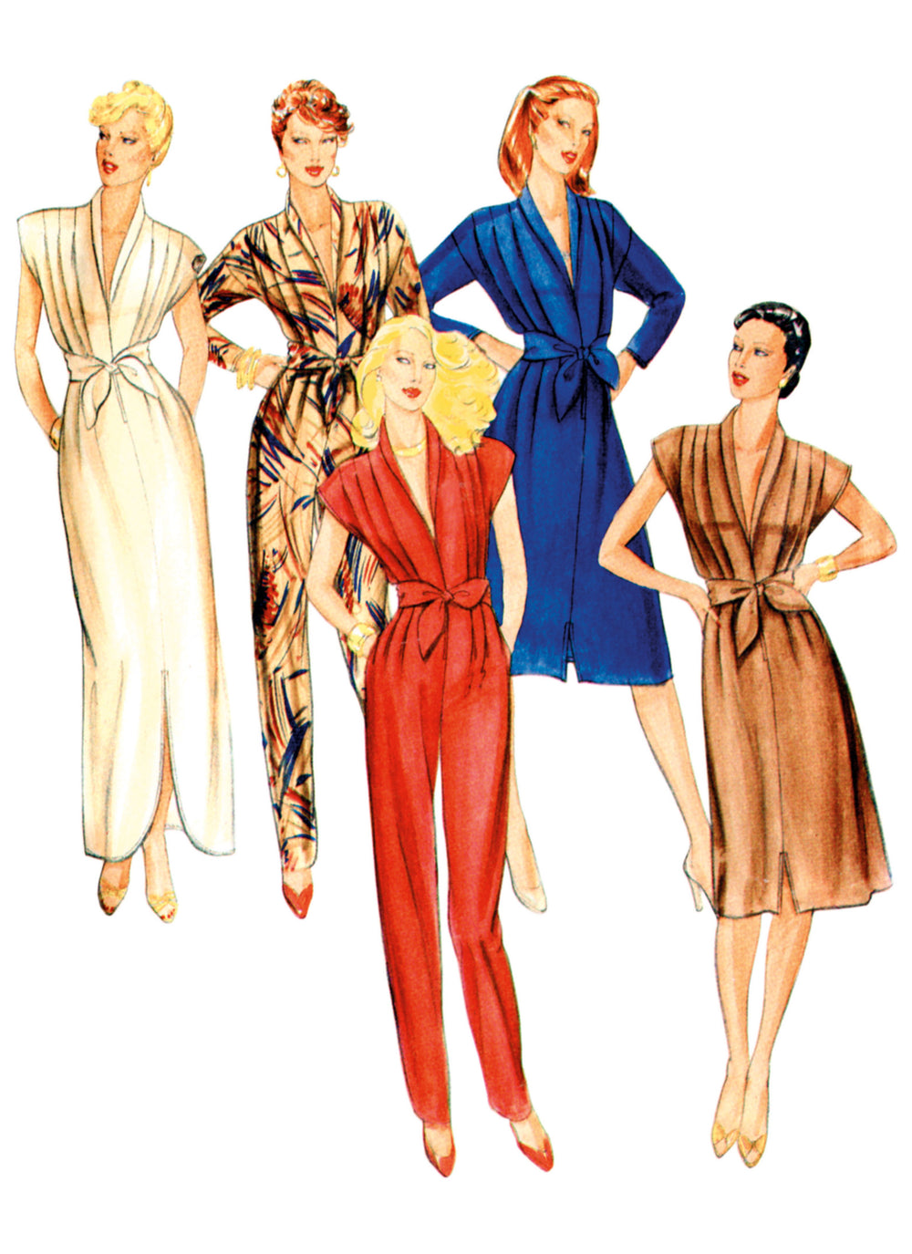 Butterick Schnittmuster  B7036 Damen Jumpsuit, Kleid und Schärpe