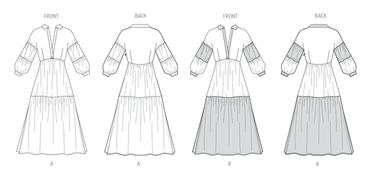 Butterick Schnittmuster B7039 Damen Kleid