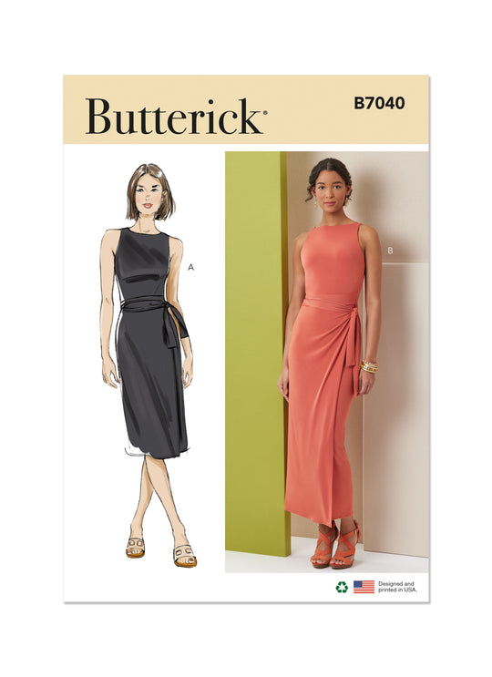 Butterick Schnittmuster B7040 Damen Strickkleid in zwei Längen
