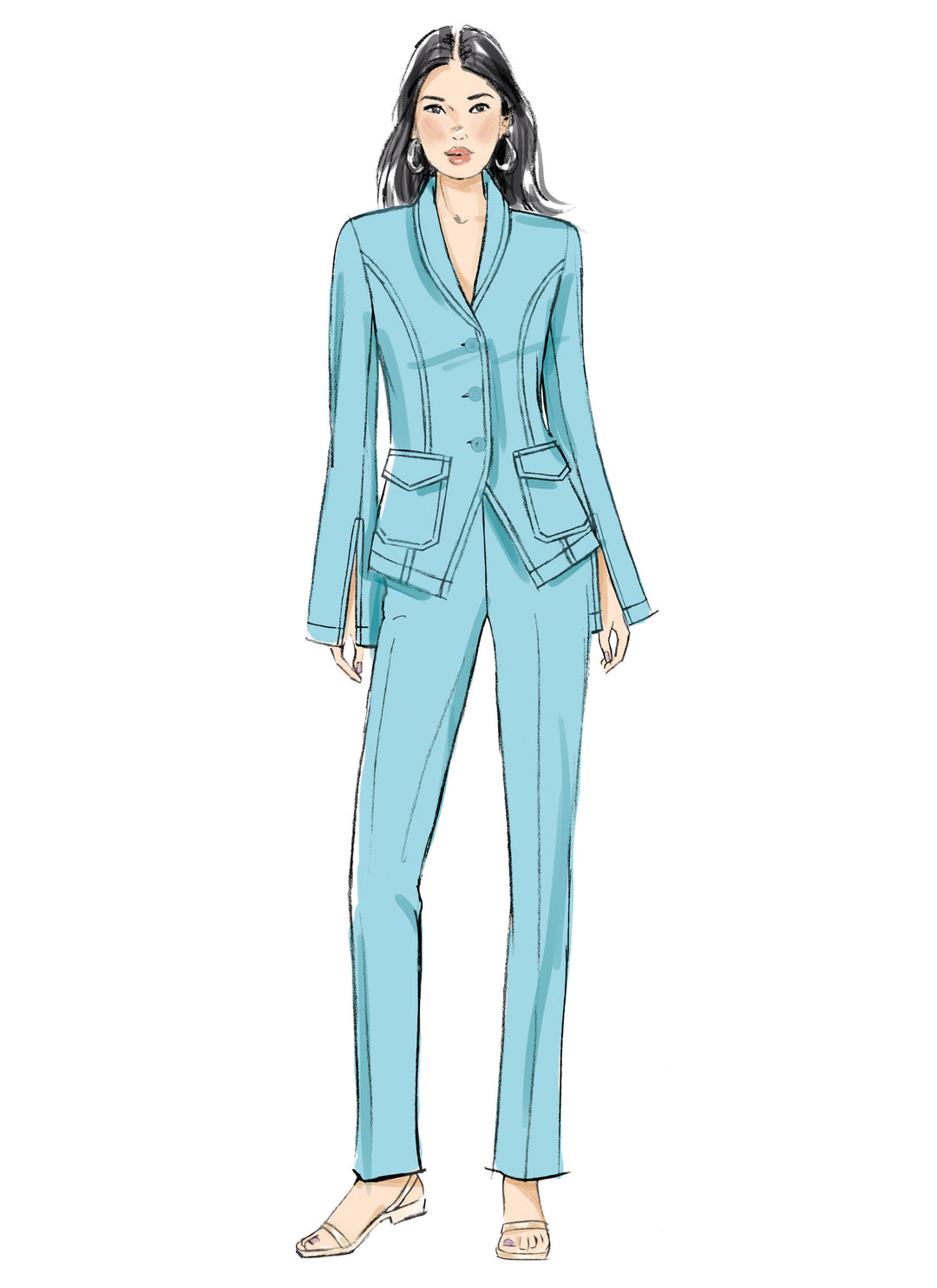 Butterick Schnittmuster B7042 Damen Hose von Palmer Pletsch