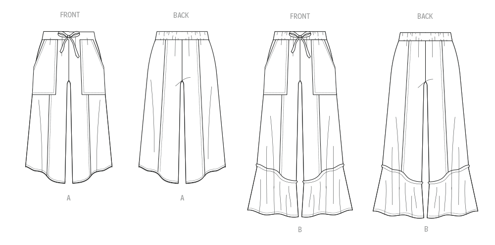 Butterick Schnittmuster B7043 Damen Hose