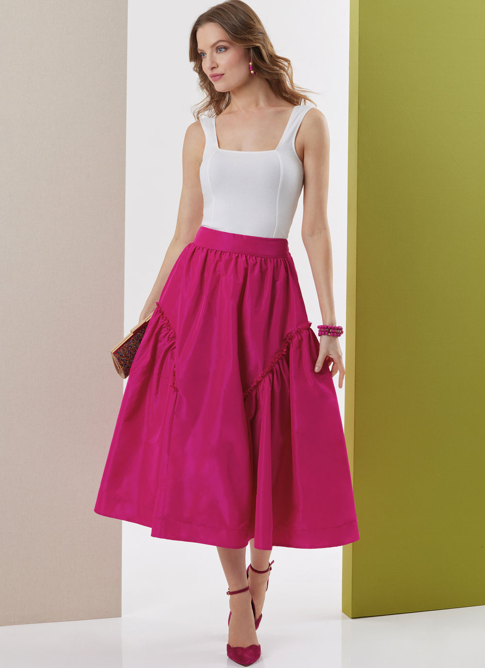 Butterick Schnittmuster B7044 Damen Rock in zwei Längen