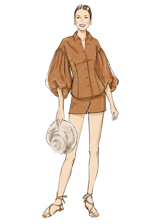 Butterick Schnittmuster B7045 Damen Top, Shorts und Hose