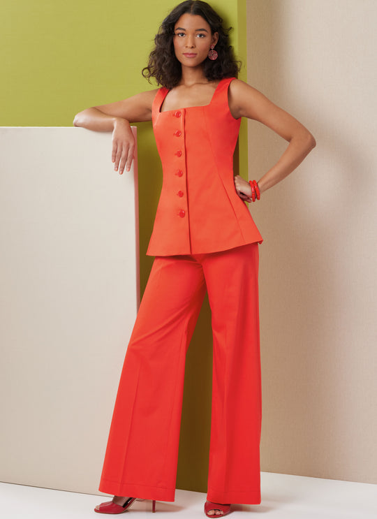 Butterick Schnittmuster B7046 Damen Top and Pants