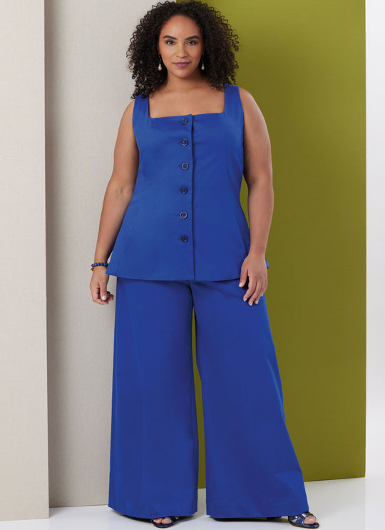 Butterick Schnittmuster B7046 Damen Top and Pants