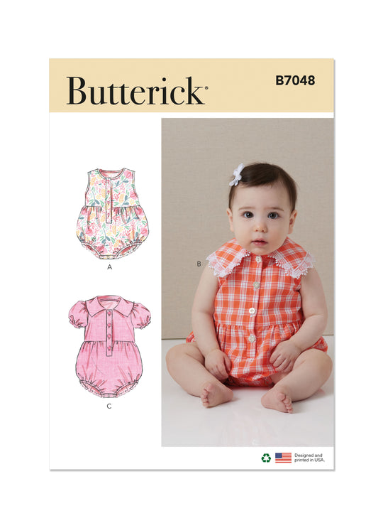 Butterick Schnittmuster B7048 Babystrampler