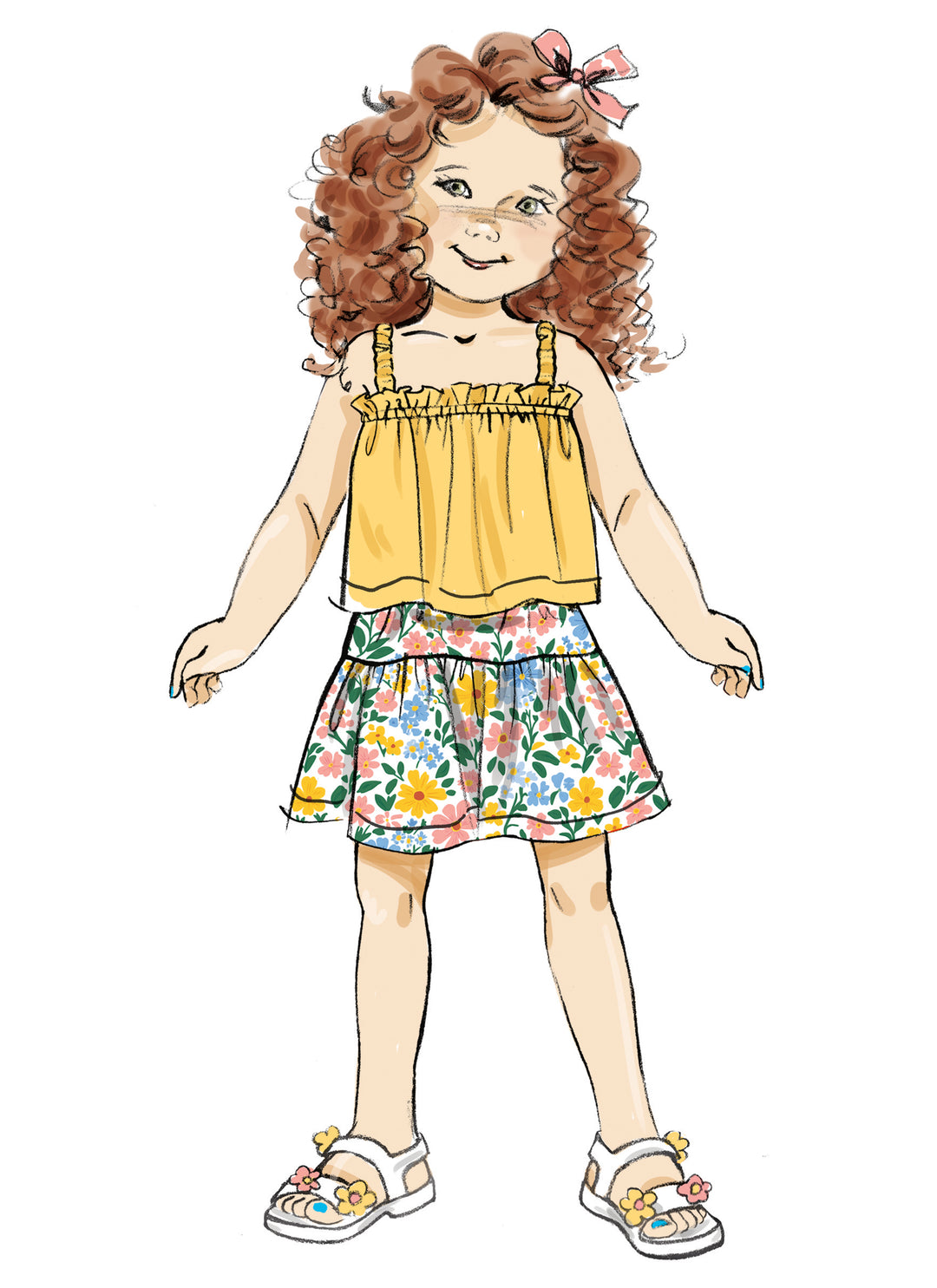 Butterick Schnittmuster B7050 Kinder Top und Rock