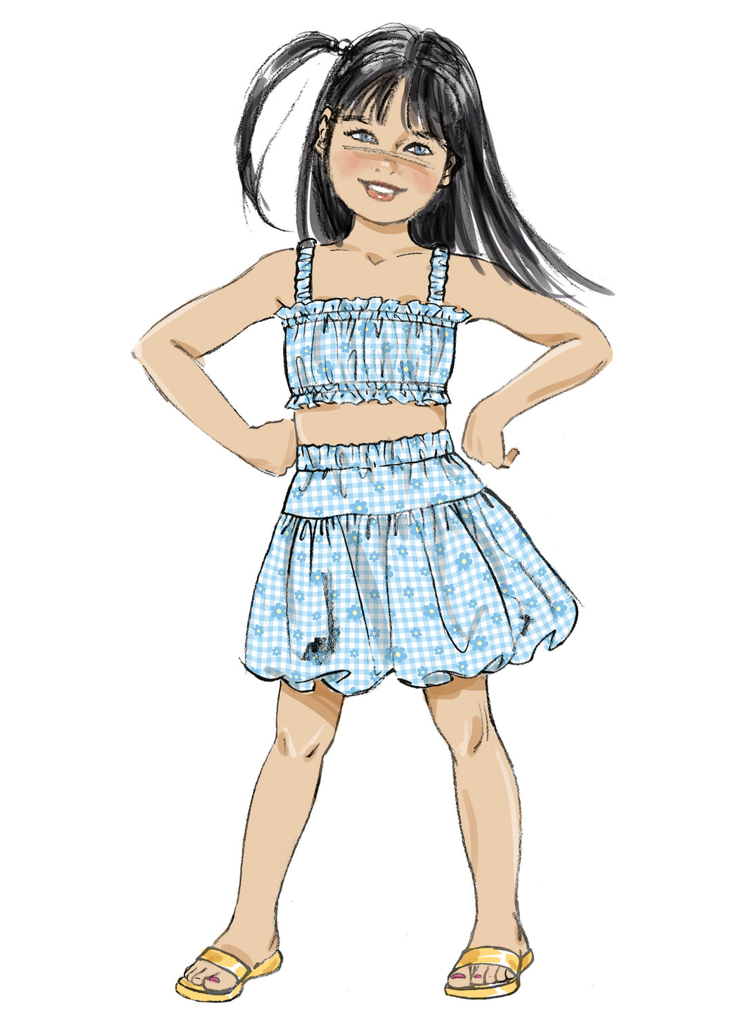 Butterick Schnittmuster B7050 Kinder Top und Rock
