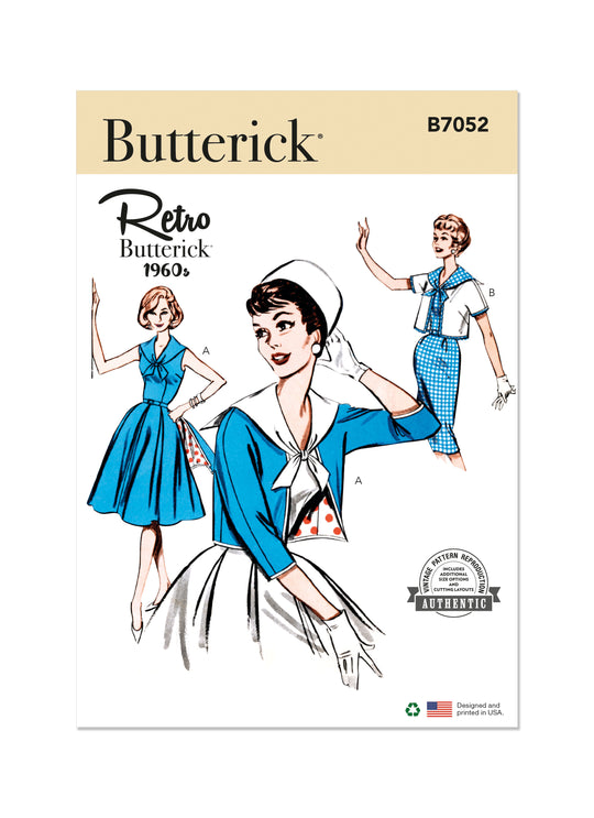 Butterick Schnittmuster B7052 Damen Kleid und Jacke