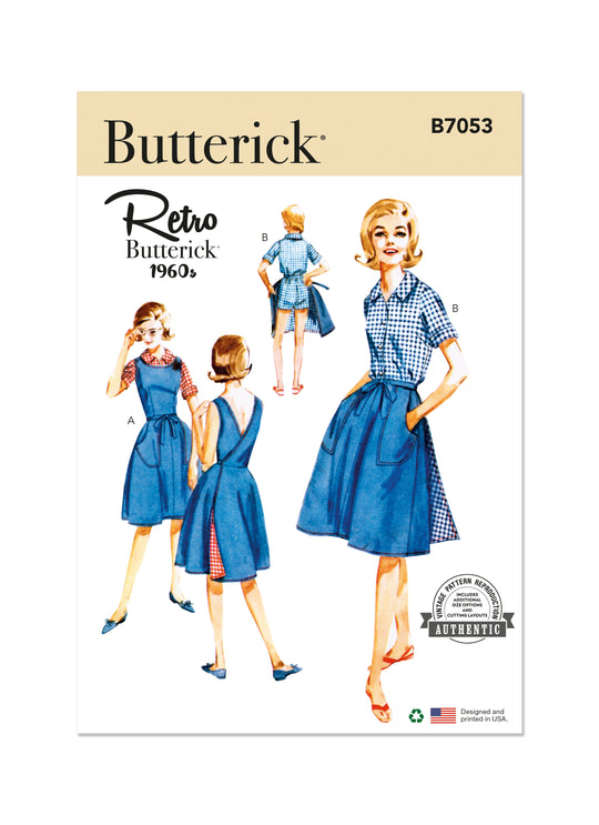 Butterick Schnittmuster B7053 Vintage Pullover, Rock, Shorts und Bluse für Damen