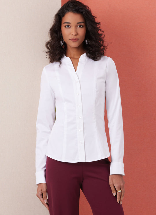 Butterick Schnittmuster B7055 – Damenbluse mit Prinzessnähten von Palmer/Pletsch