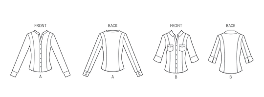 Butterick Schnittmuster B7055 – Damenbluse mit Prinzessnähten von Palmer/Pletsch