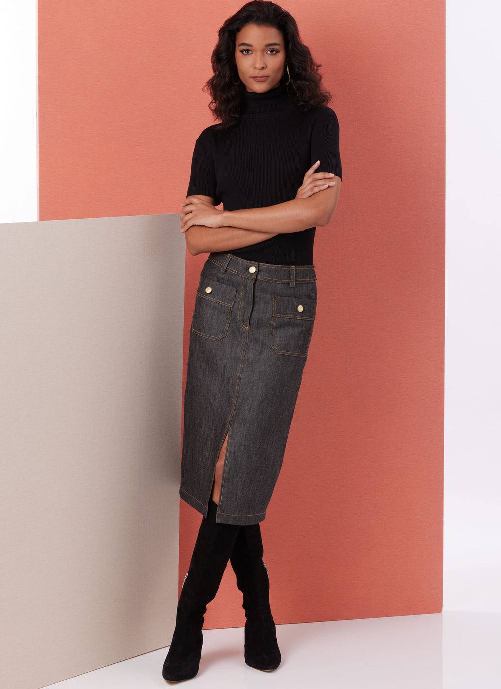Butterick  Schnittmuster B7057 Bleistiftrock für Damen in zwei Längen
