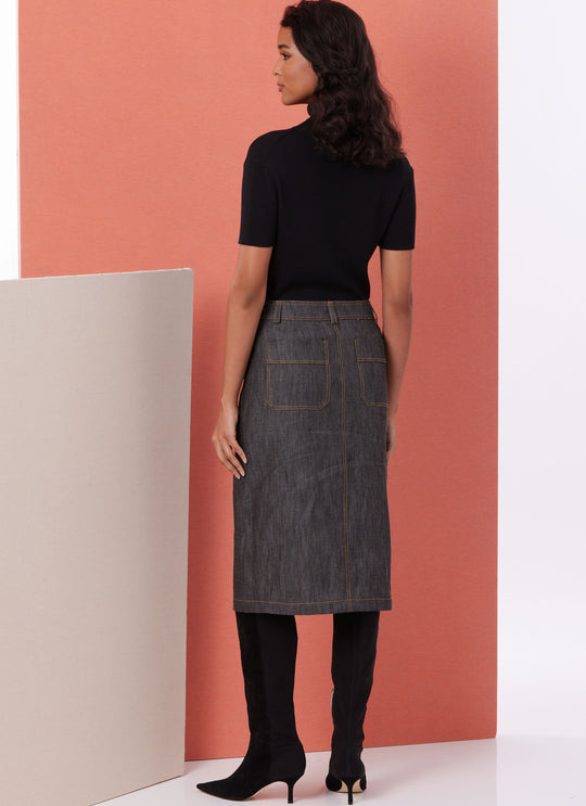 Butterick  Schnittmuster B7057 Bleistiftrock für Damen in zwei Längen