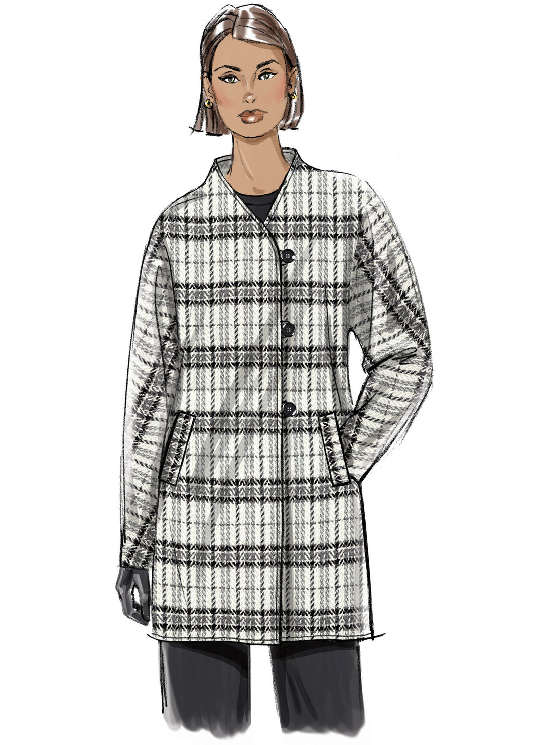 Butterick Schnittmuster B7058 – Damen Jacke in zwei Längen