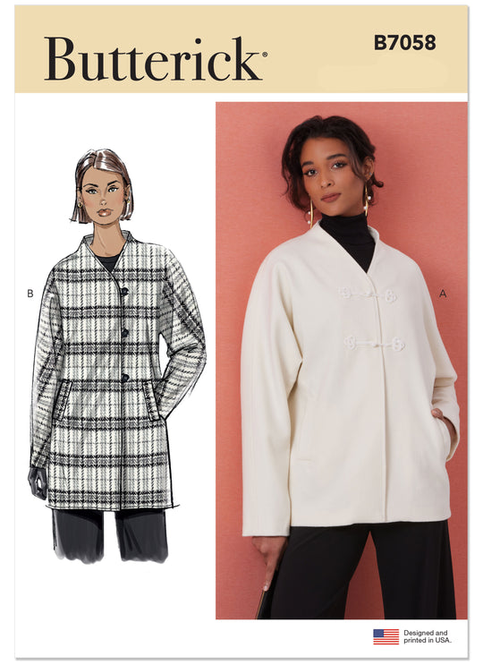 Butterick Schnittmuster B7058 – Damen Jacke in zwei Längen