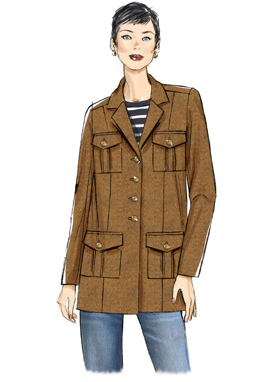 Butterick  Schnittmuster B7059 Jacke für Damen in zwei Längen