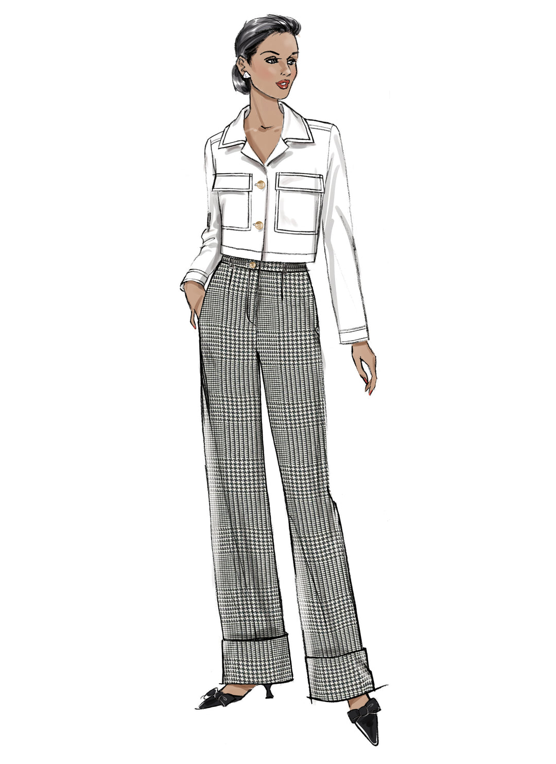 Butterick Schnittmuster B7061 – Damen Jacke, Rock & Hose