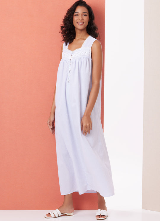 Butterick  Schnittmuster B7062 Damen-Morgenmantel und Nachthemd