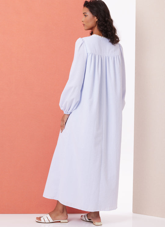 Butterick  Schnittmuster B7062 Damen-Morgenmantel und Nachthemd