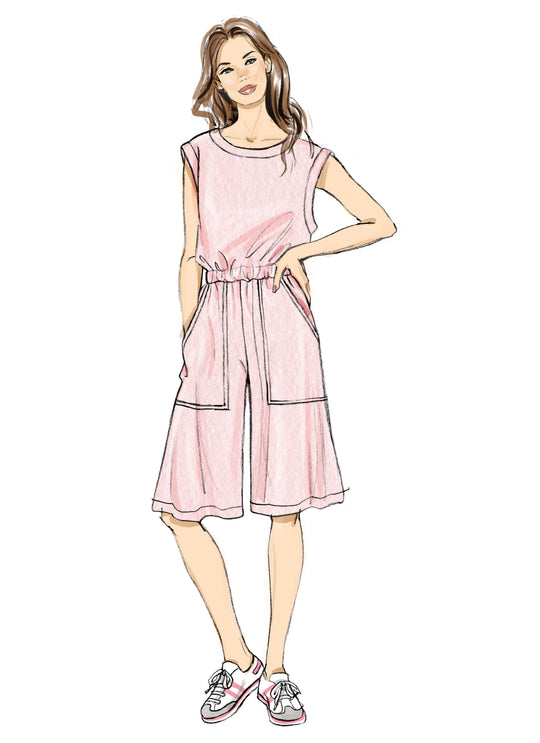Butterick  Schnittmuster B7063 Damen-Strickoverall mit verschiedenen Längen- und Ärmelvarianten