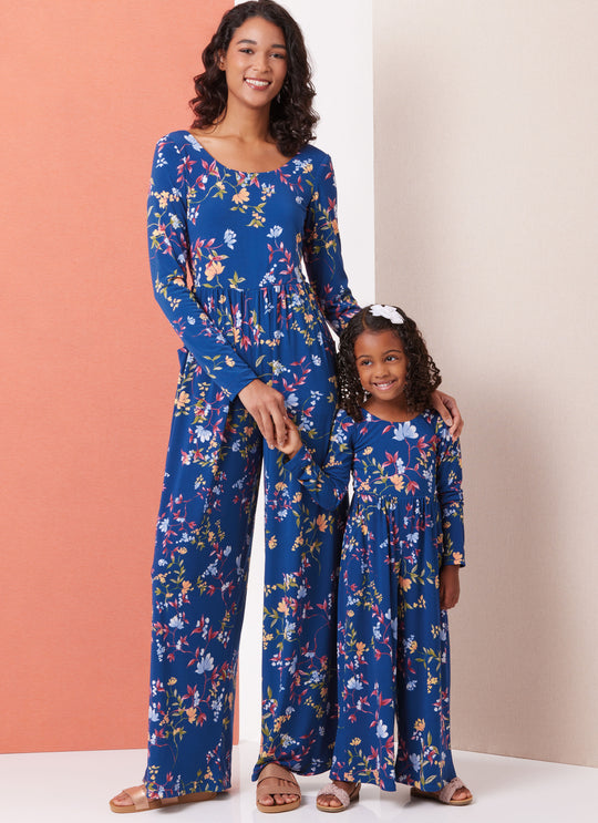 Butterick Schnittmuster B7064 – Strick-Jumpsuit für Damen & Kinder