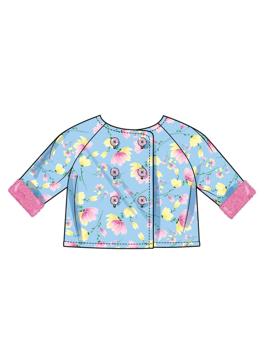 Butterick Schnittmuster B7066 – Babyjacke mit Kapuze & Leggings