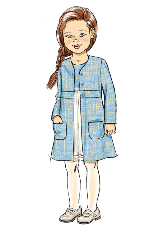 Butterick Schnittmuster B7068 – Kinder Jacke, Mantel & Kleid