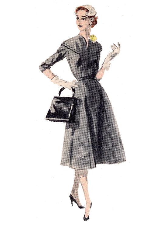 Butterick B7070 – Vintage Damenkleid der 1950er Jahre