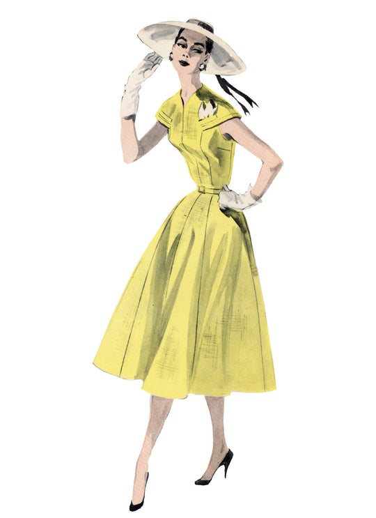 Butterick B7070 – Vintage Damenkleid der 1950er Jahre