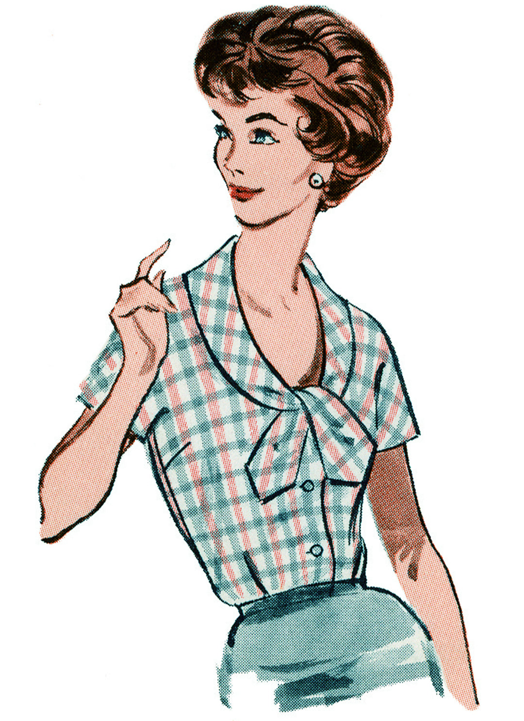Butterick B7071 – Vintage Damenbluse der 1960er Jahre