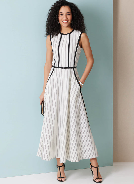 Butterick Schnittmuster B7076 – Damen Fit-and-Flare-Kleid in zwei Längen