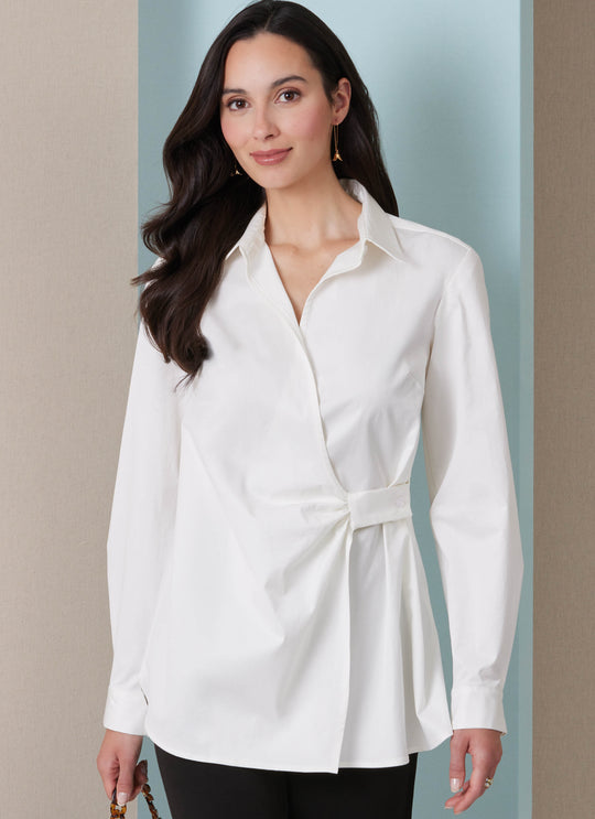 Butterick Schnittmuster B7079 – Damen Wickelbluse mit Drapierung
