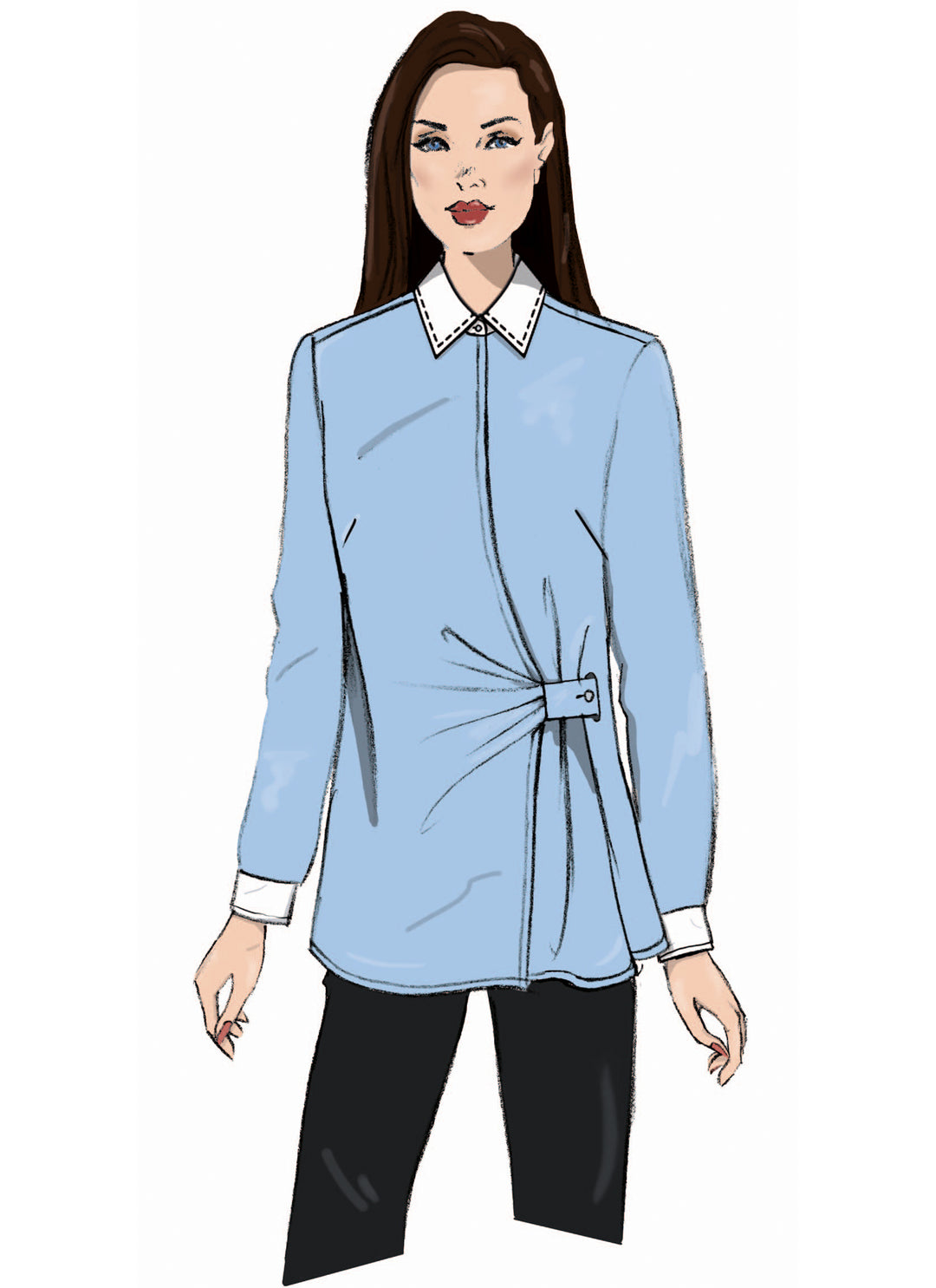 Butterick Schnittmuster B7079 – Damen Wickelbluse mit Drapierung
