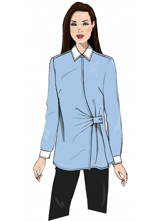 Butterick Schnittmuster B7079 – Damen Wickelbluse mit Drapierung