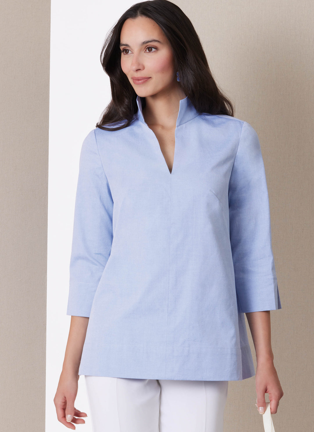 Butterick Schnittmuster B7080 – Damen Bluse mit Stehkragen