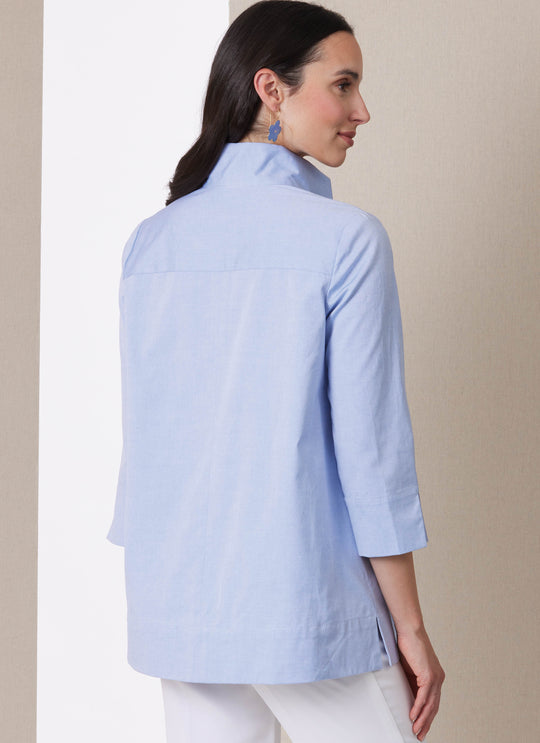 Butterick Schnittmuster B7080 – Damen Bluse mit Stehkragen