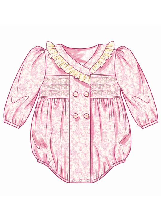 Butterick Schnittmuster B7085 – Baby-Strampler & Mütze im Vintage-Stil