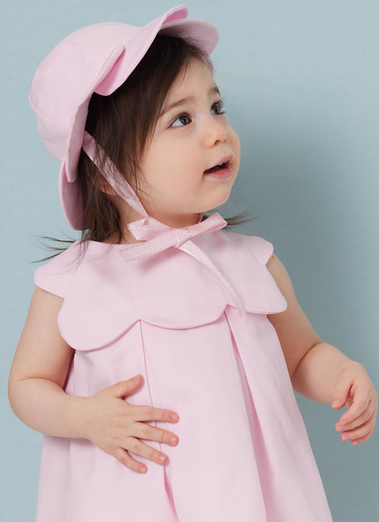 Butterick Schnittmuster B7086 – Kleinkinderkleid, Höschen & Mütze