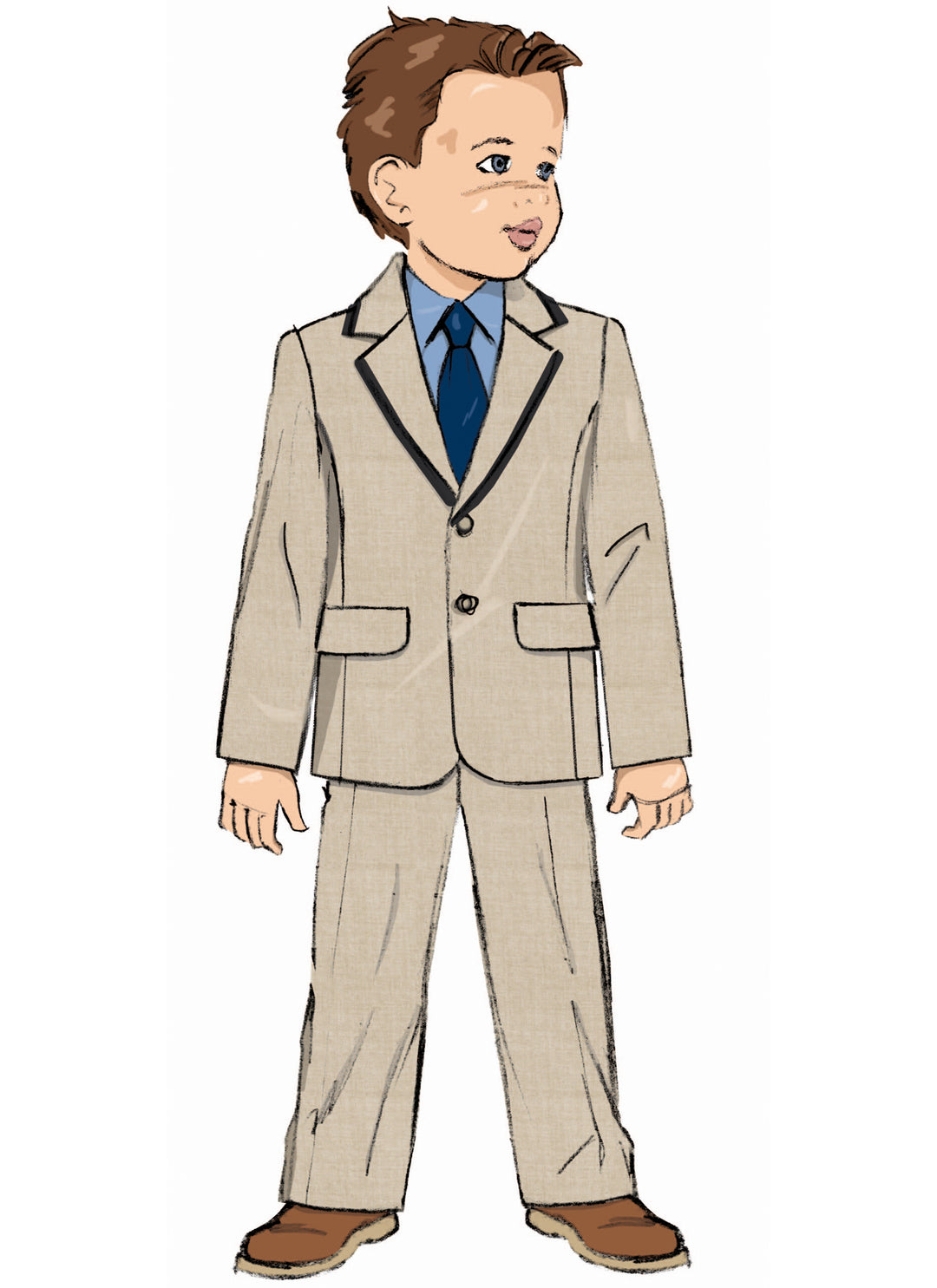 Butterick Schnittmuster B7087 – Jungen Blazer & Hose
