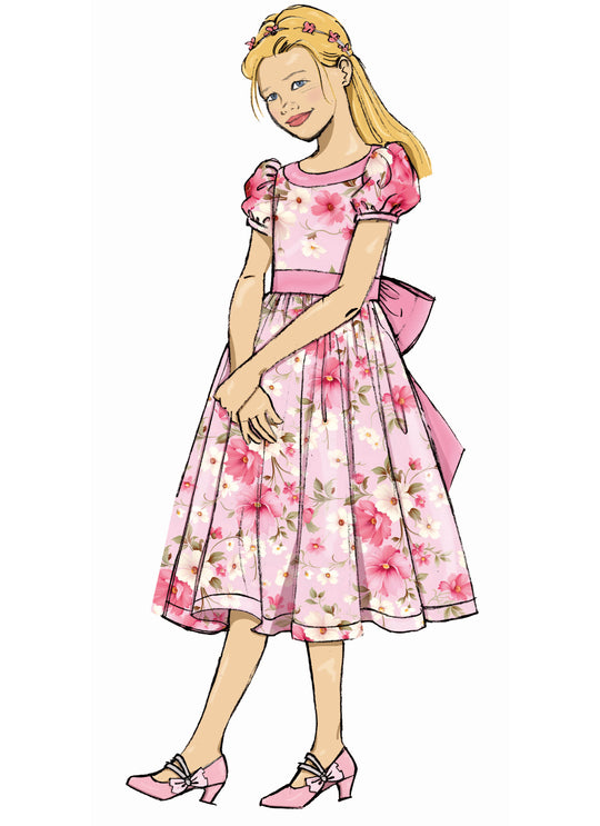 Butterick Schnittmuster B7089 – Mädchenkleid mit Ärmelvarianten